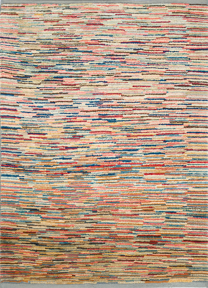 nuray multi wool hand knotted Rug - HeadShot