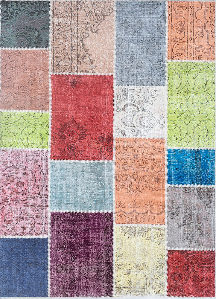 provenance red and orange wool hand knotted Rug - HeadShot