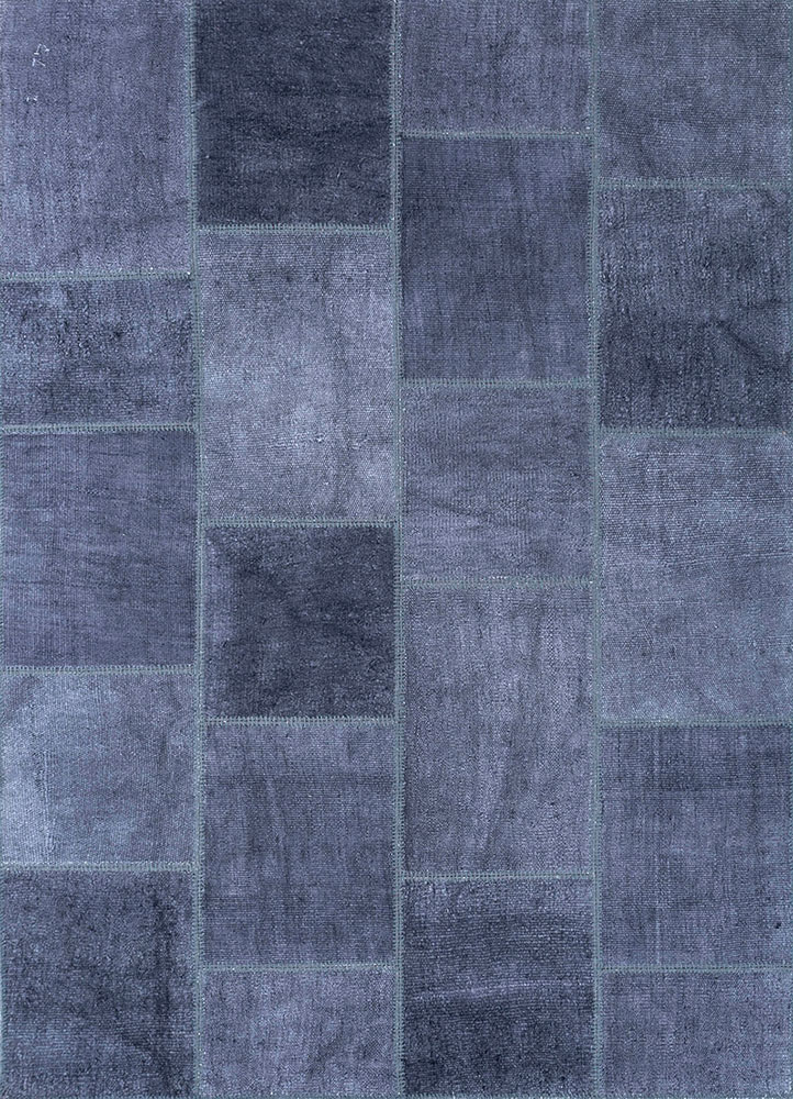 provenance grey and black wool hand knotted Rug - HeadShot
