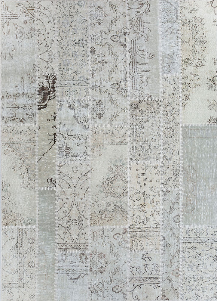 provenance grey and black wool hand knotted Rug - HeadShot