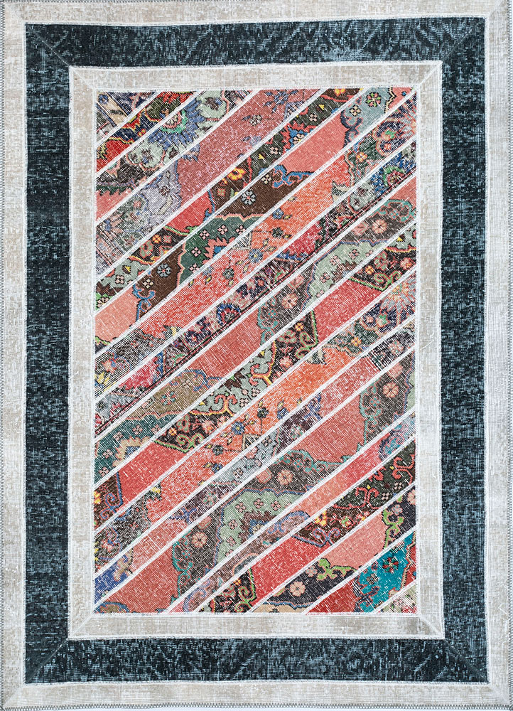 provenance red and orange wool hand knotted Rug - HeadShot