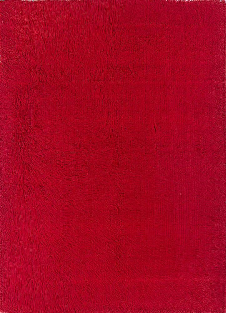 zuri red and orange wool hand knotted Rug - HeadShot