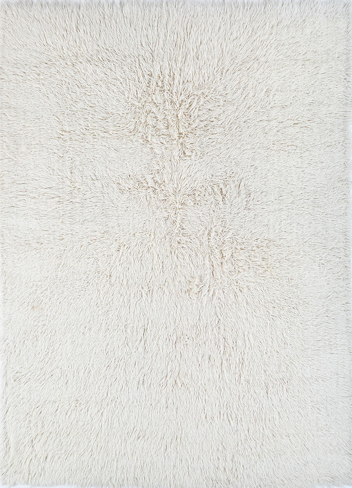 zuri ivory wool hand knotted Rug - HeadShot