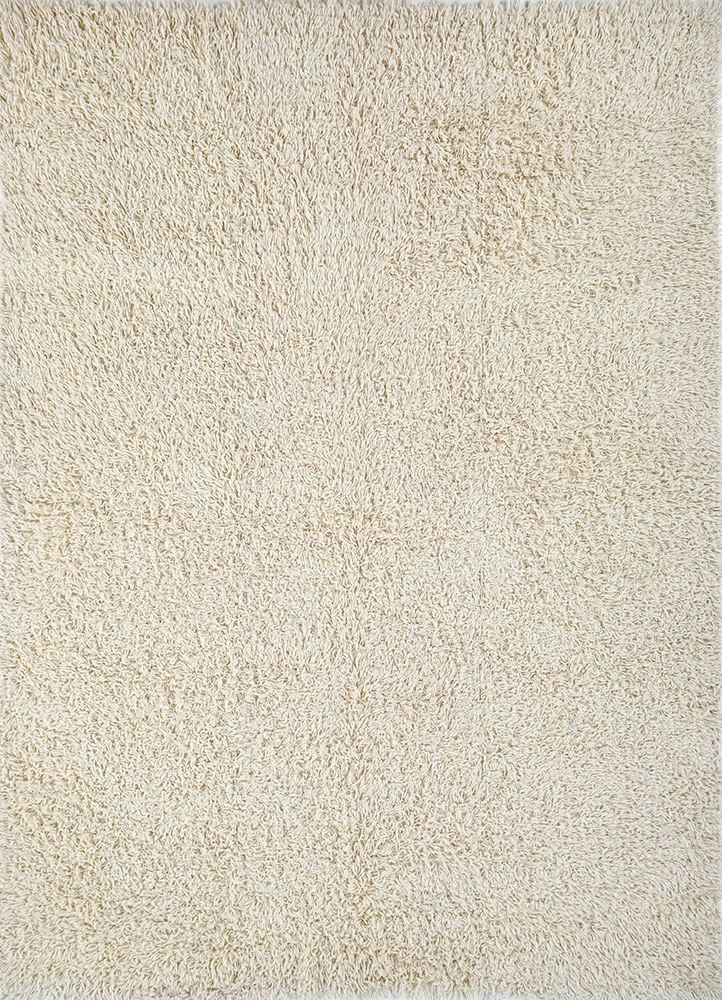 zuri ivory wool hand knotted Rug - HeadShot