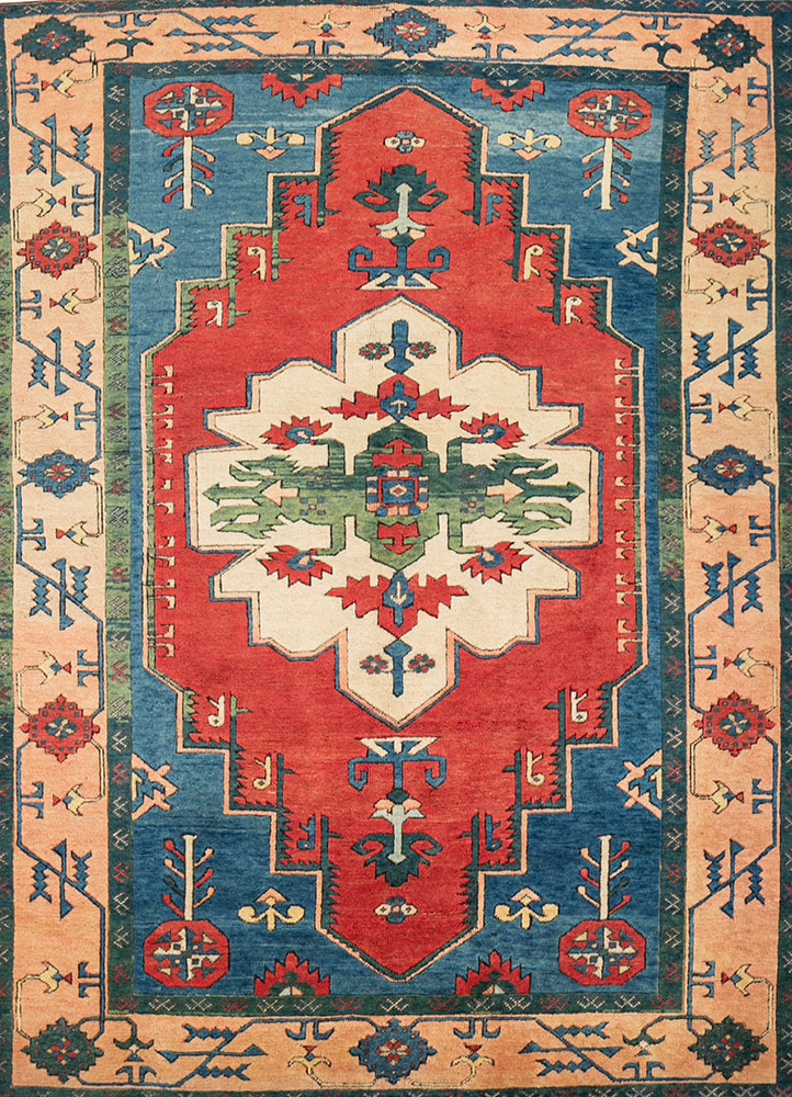nuray multi wool hand knotted Rug - HeadShot