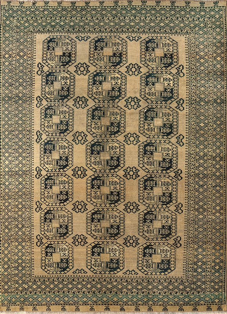 kiaan gold wool hand knotted Rug - HeadShot
