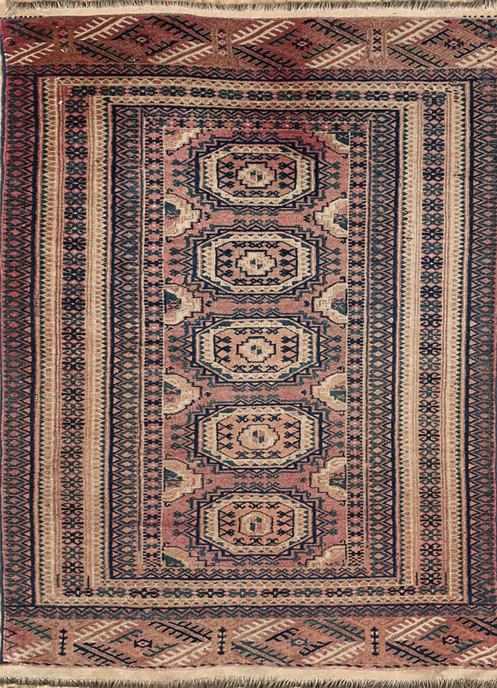 kiaan red and orange wool hand knotted Rug - HeadShot