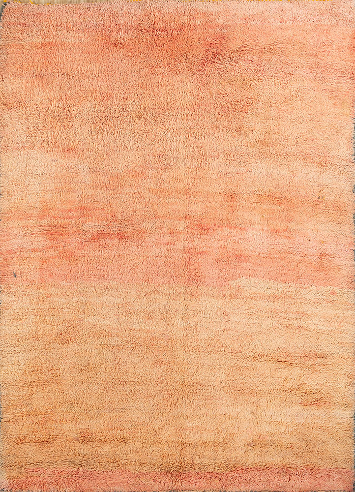 nuray red and orange wool hand knotted Rug - HeadShot