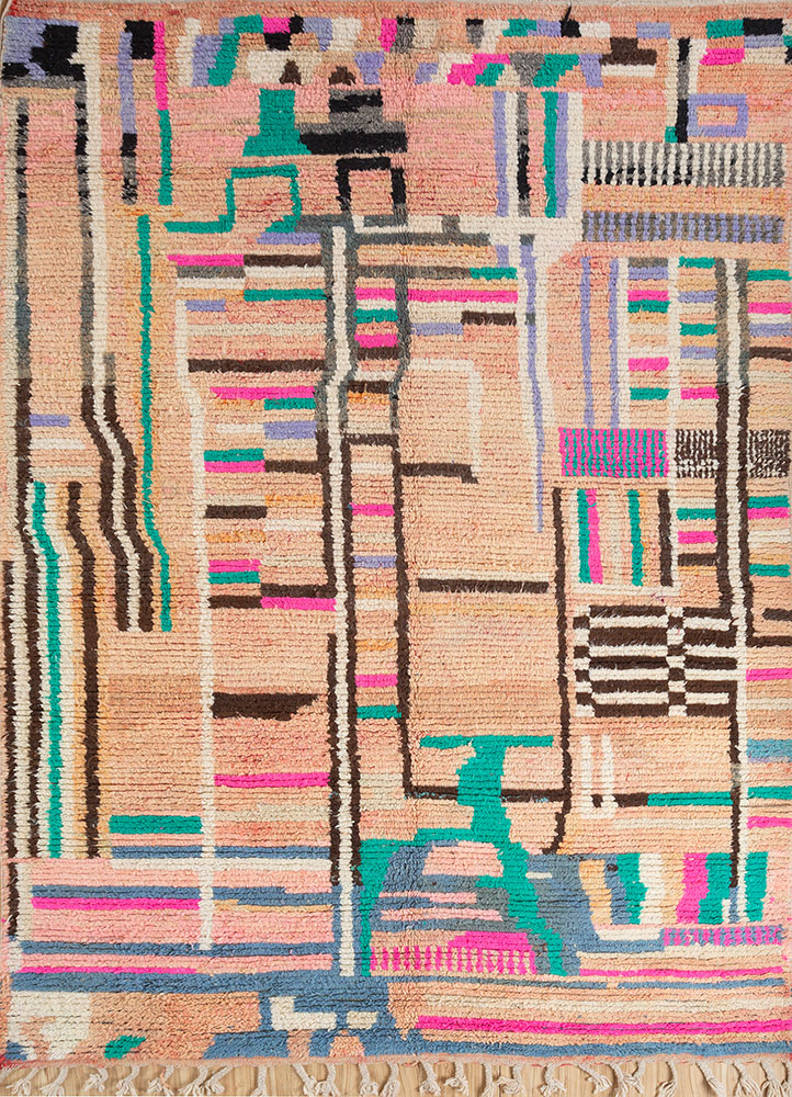 nuray multi wool hand knotted Rug - HeadShot