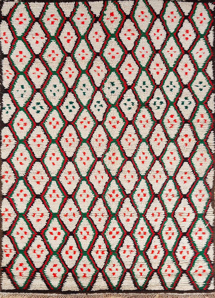 nuray ivory wool hand knotted Rug - HeadShot