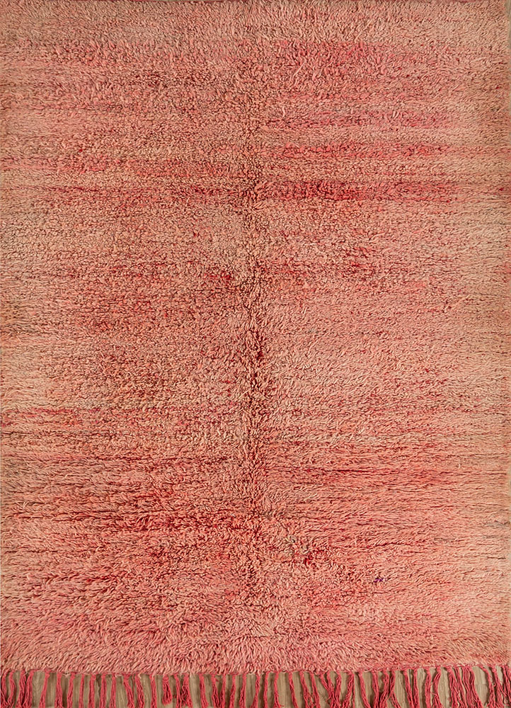 nuray red and orange wool hand knotted Rug - HeadShot