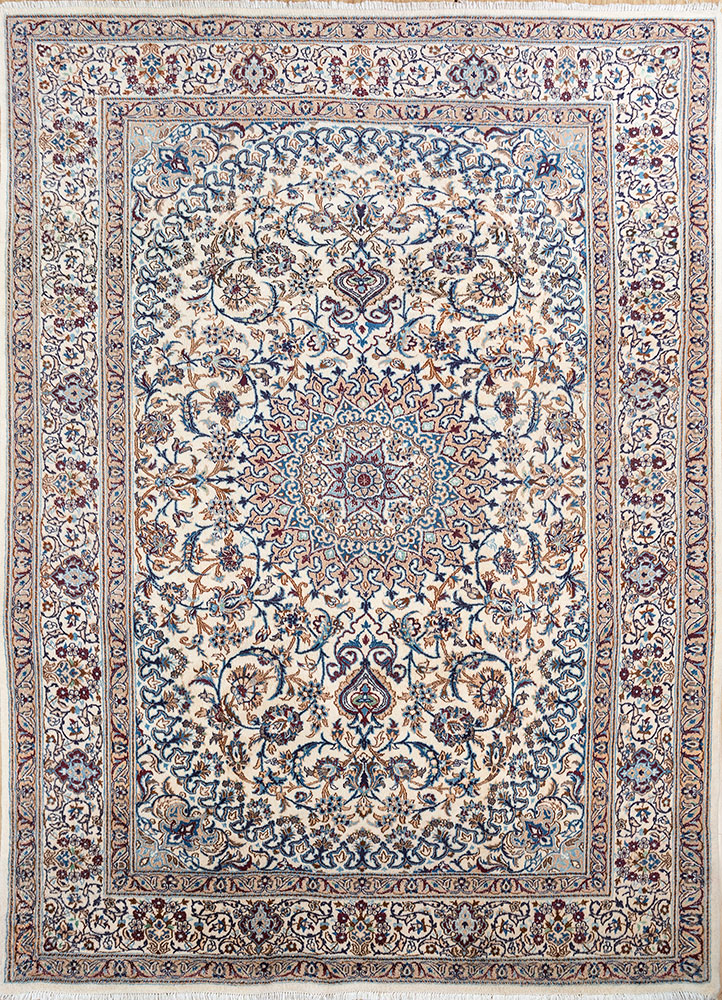 aalam gold wool hand knotted Rug - HeadShot