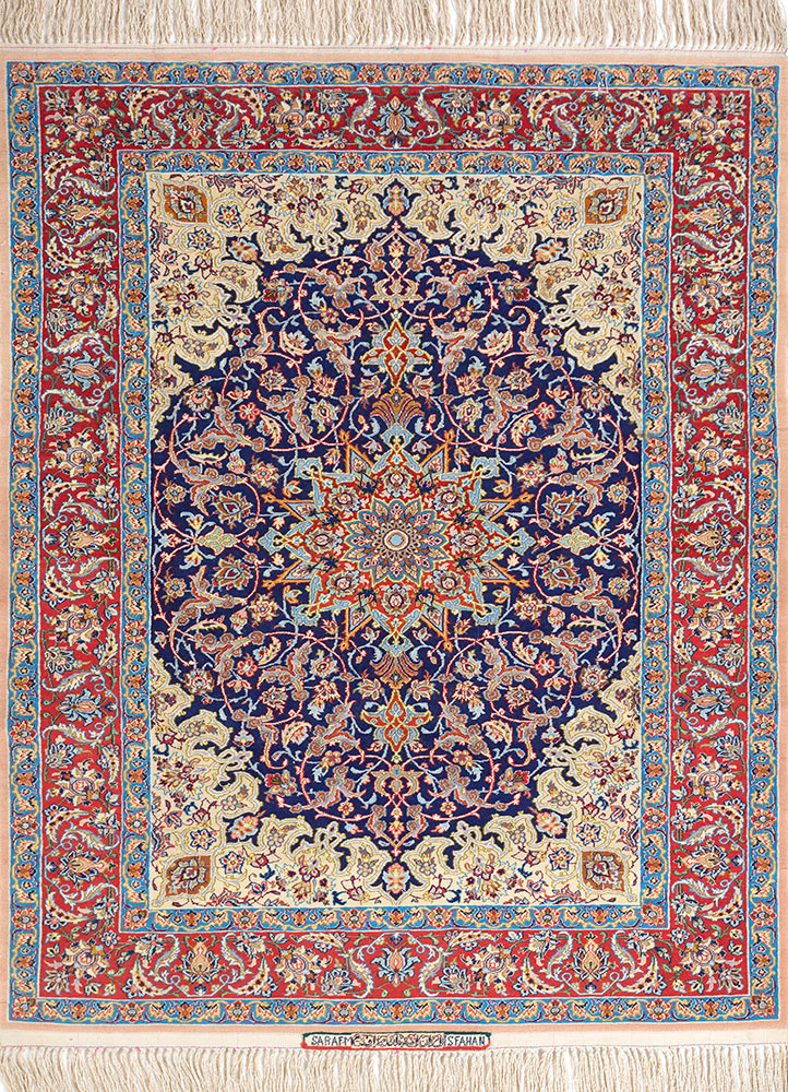 gulmarg blue wool hand knotted Rug - HeadShot