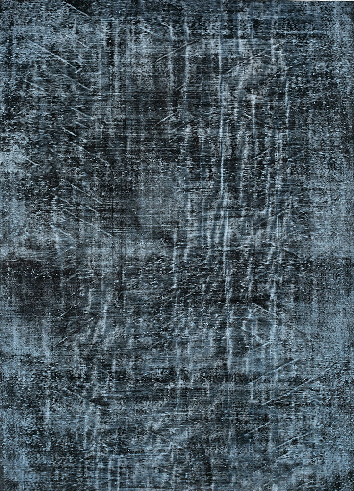lacuna grey and black wool hand knotted Rug - HeadShot
