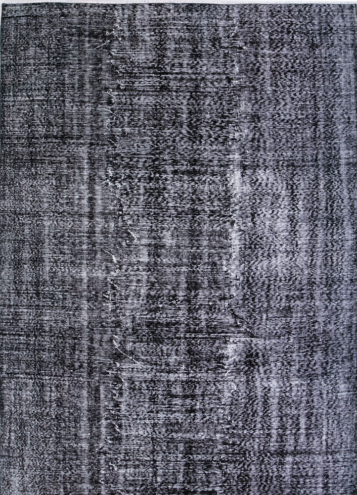 lacuna grey and black wool hand knotted Rug - HeadShot