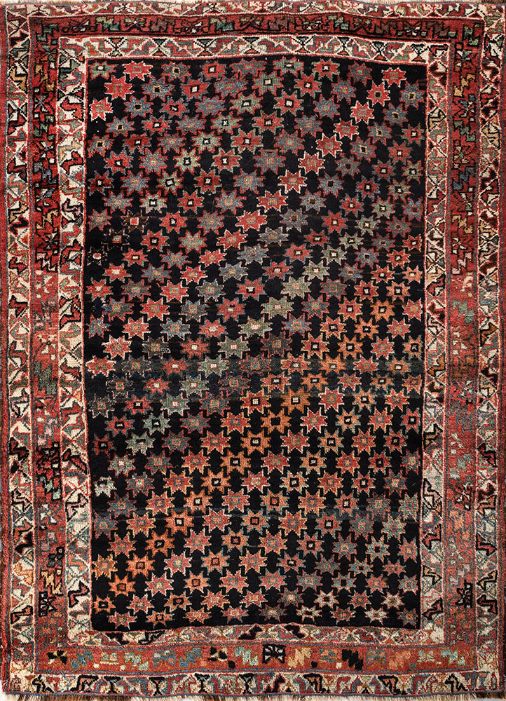 kiaan blue wool hand knotted Rug - HeadShot