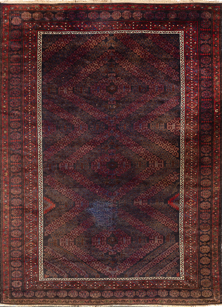 kiaan grey and black wool hand knotted Rug - HeadShot