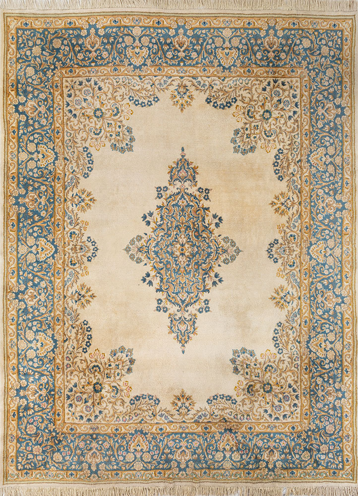 aalam red and orange wool hand knotted Rug - HeadShot