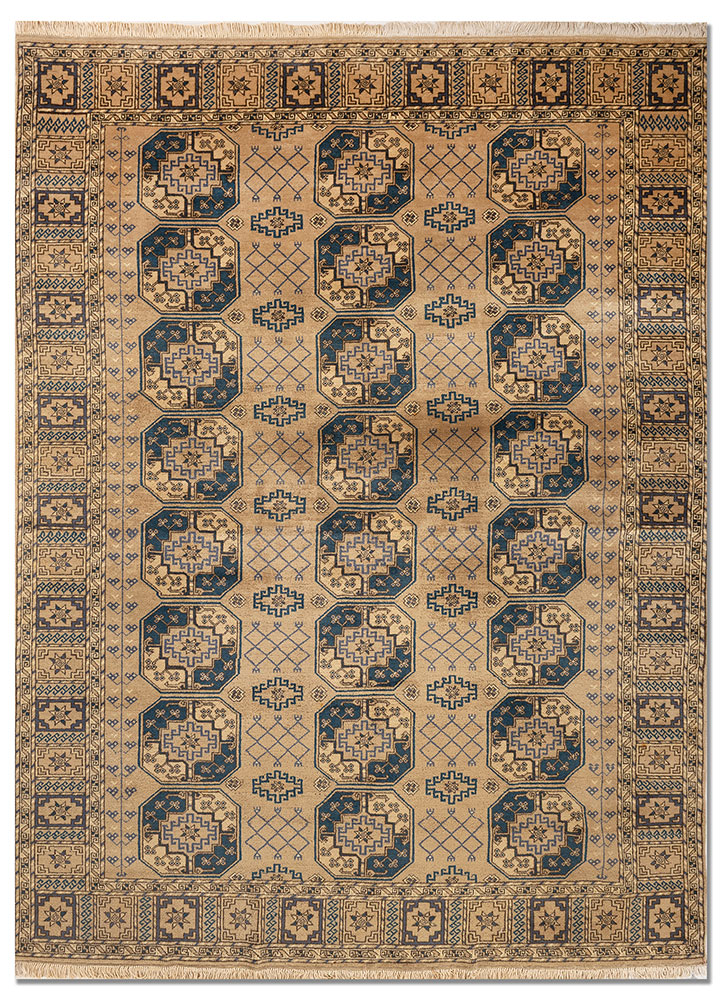 kiaan green wool hand knotted Rug - HeadShot