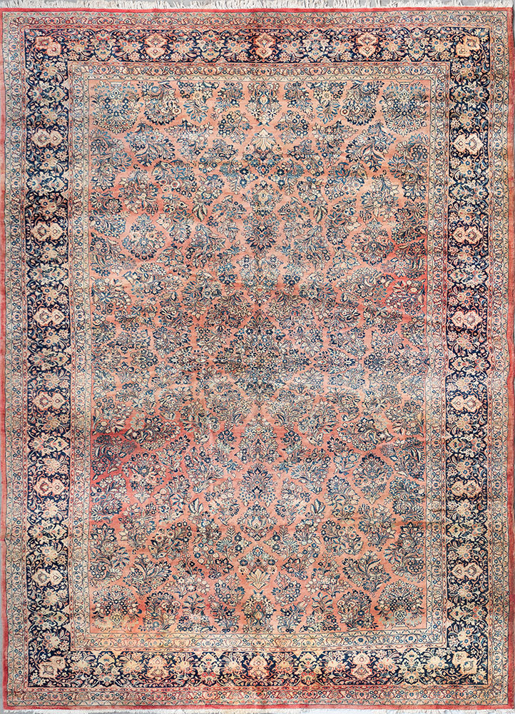 aalam gold wool hand knotted Rug - HeadShot