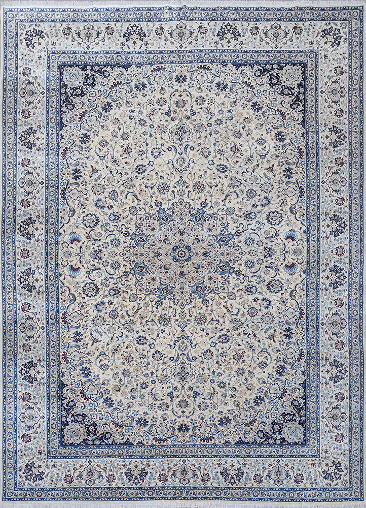 aalam red and orange wool hand knotted Rug - HeadShot