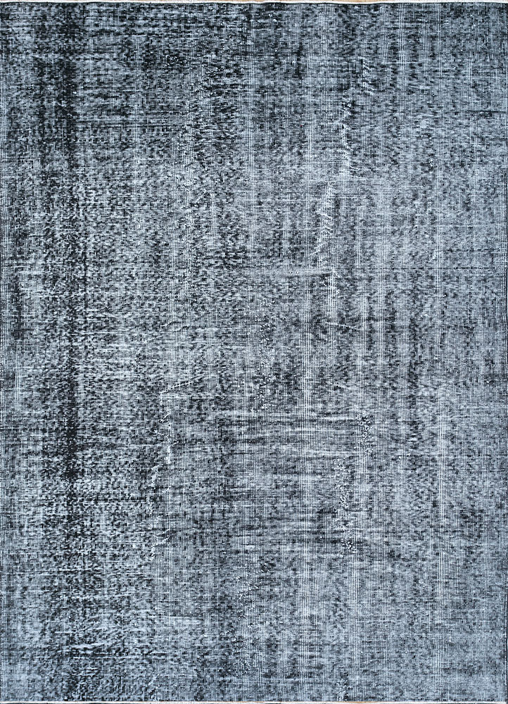 lacuna grey and black wool hand knotted Rug - HeadShot