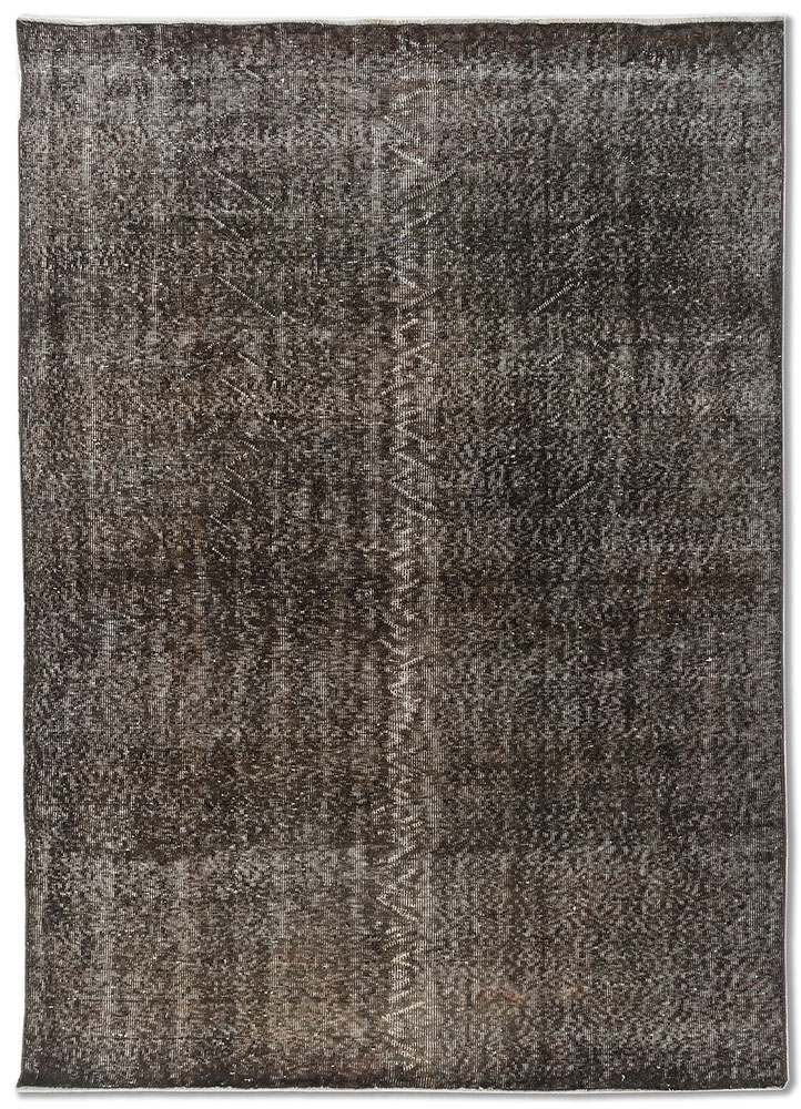lacuna beige and brown wool hand knotted Rug - HeadShot