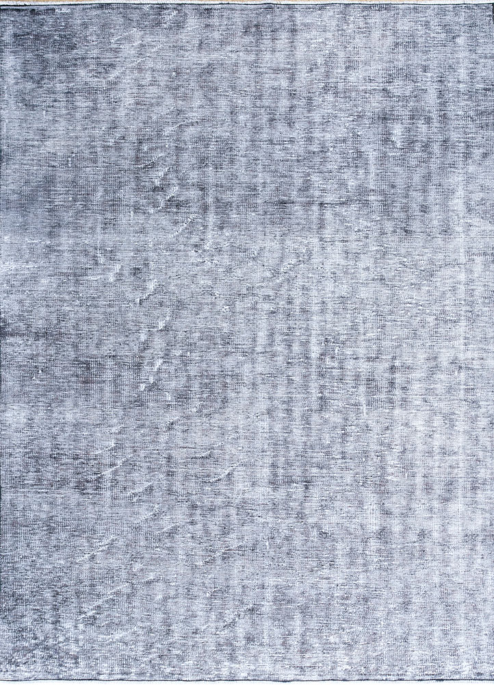 lacuna grey and black wool hand knotted Rug - HeadShot