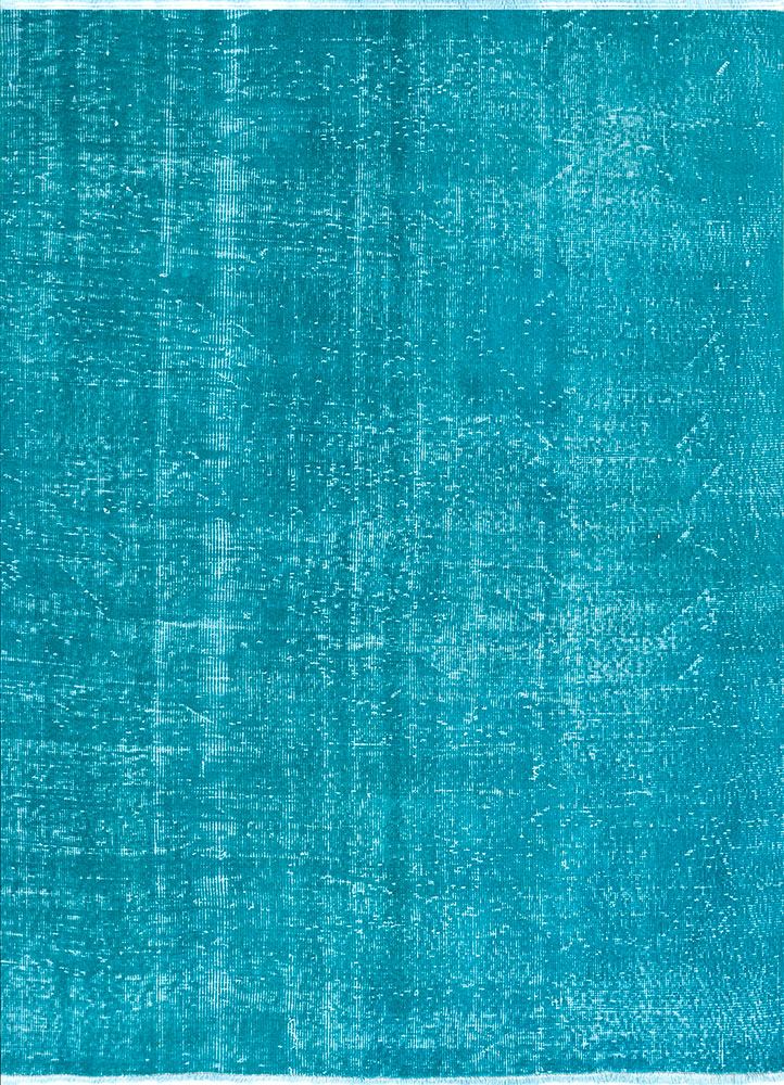 lacuna blue wool hand knotted Rug - HeadShot