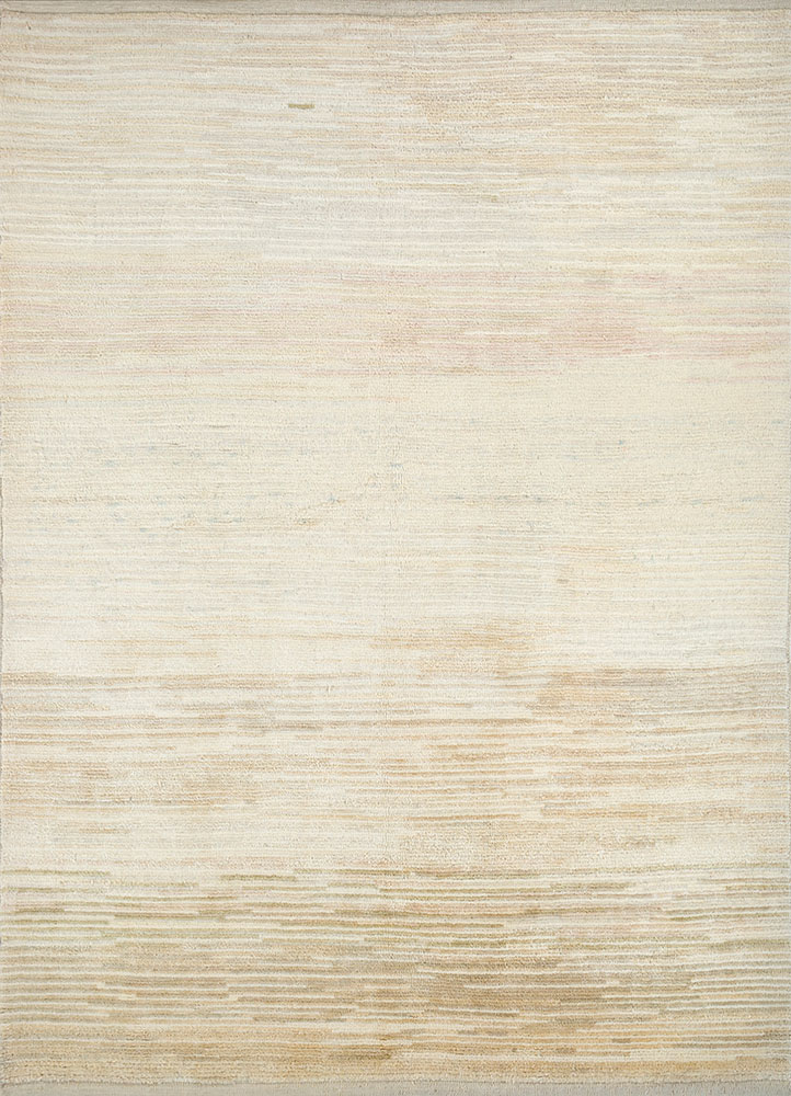manifest beige and brown wool hand knotted Rug - HeadShot