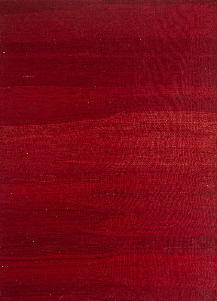 nayaab red and orange wool flat weaves Rug - HeadShot