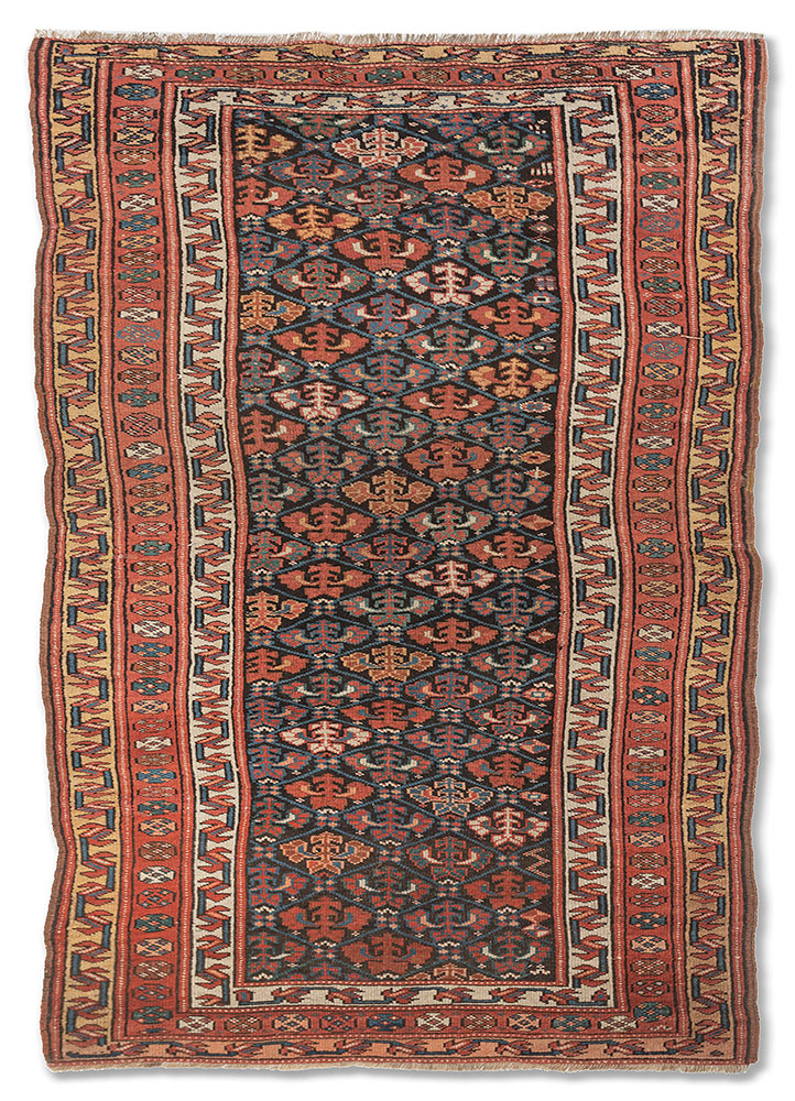 kiaan grey and black wool hand knotted Rug - HeadShot