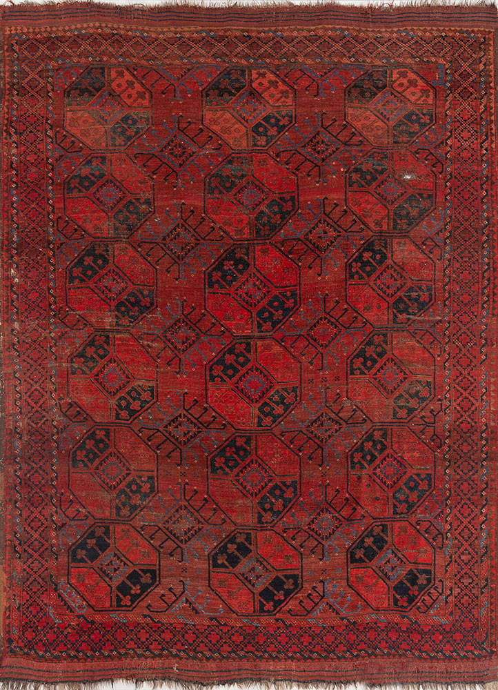 aalam pink and purple wool flat weaves Rug - HeadShot
