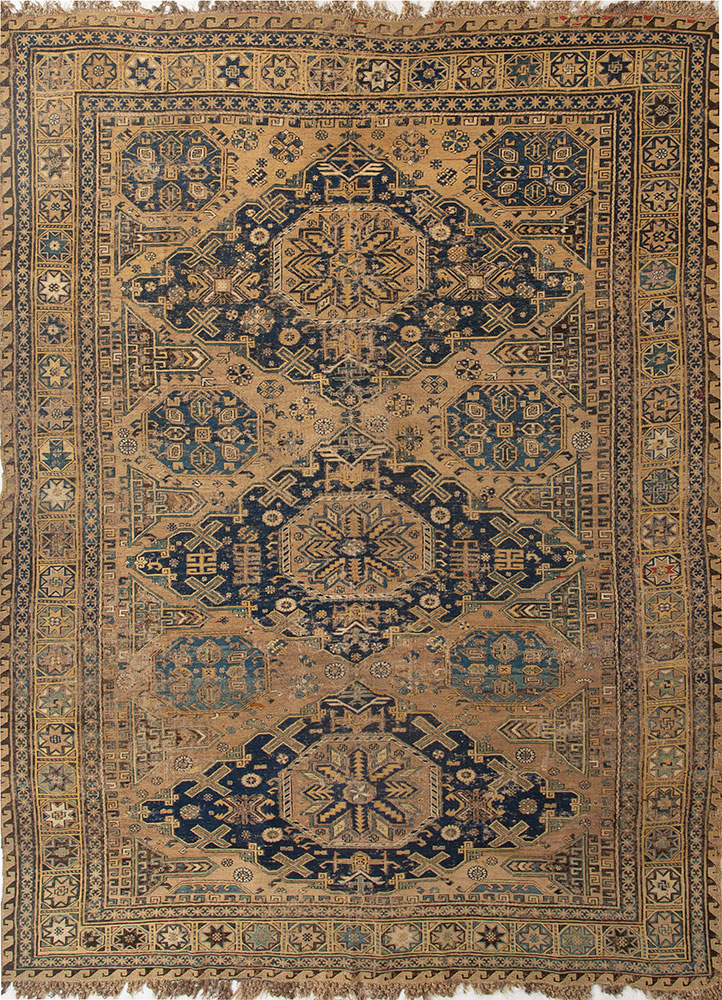 aalam gold wool flat weaves Rug - HeadShot