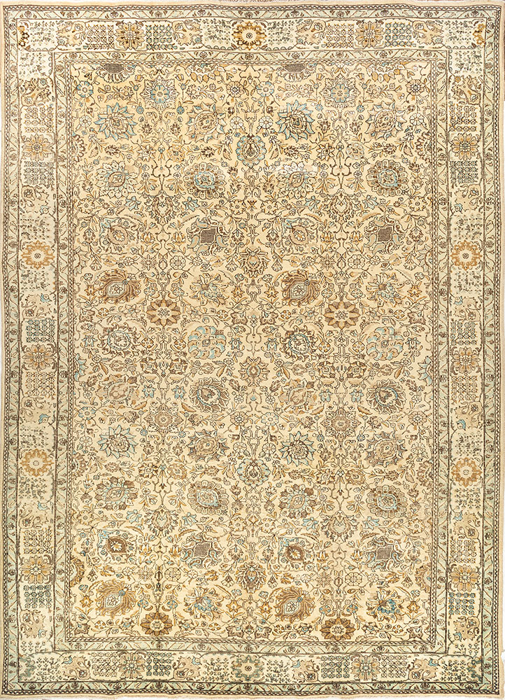 aalam red and orange wool hand knotted Rug - HeadShot