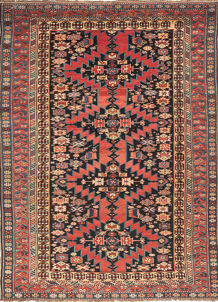 kiaan beige and brown wool hand knotted Rug - HeadShot