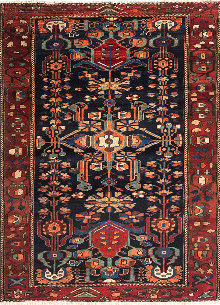 kiaan blue wool hand knotted Rug - HeadShot