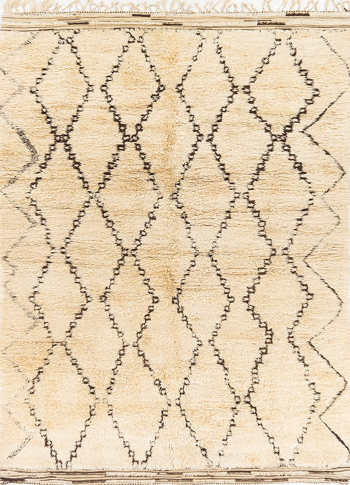 zuri gold wool hand knotted Rug - HeadShot