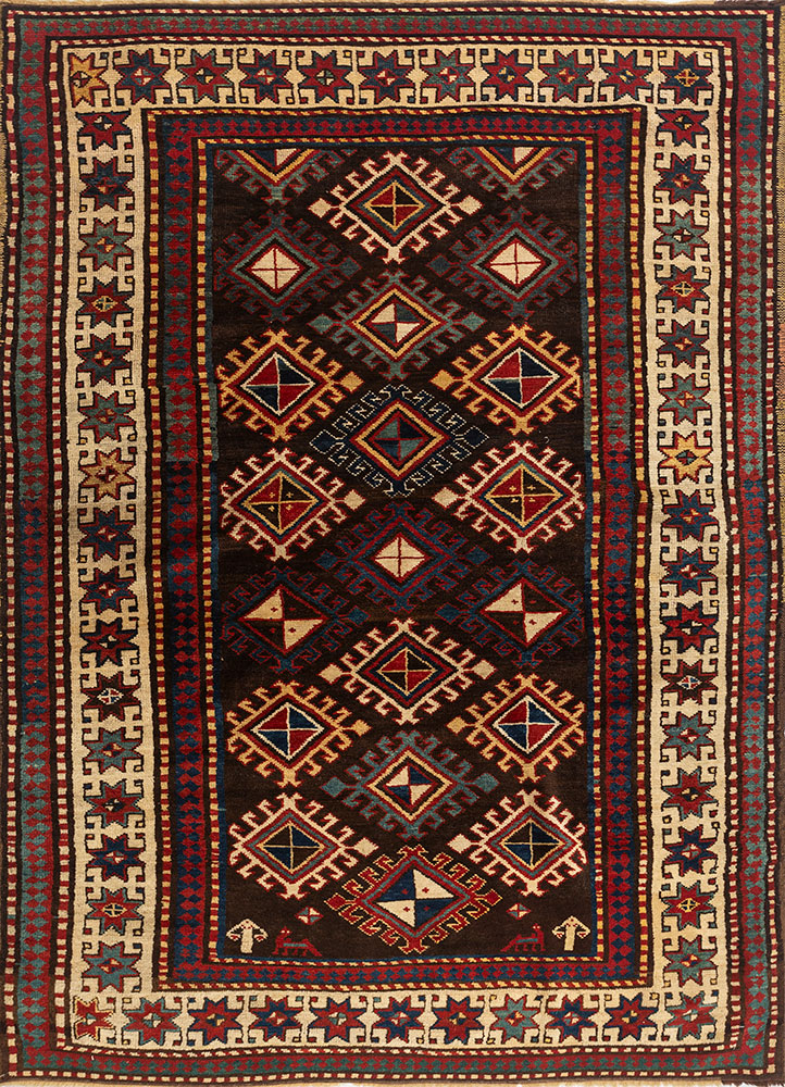 kiaan grey and black wool hand knotted Rug - HeadShot