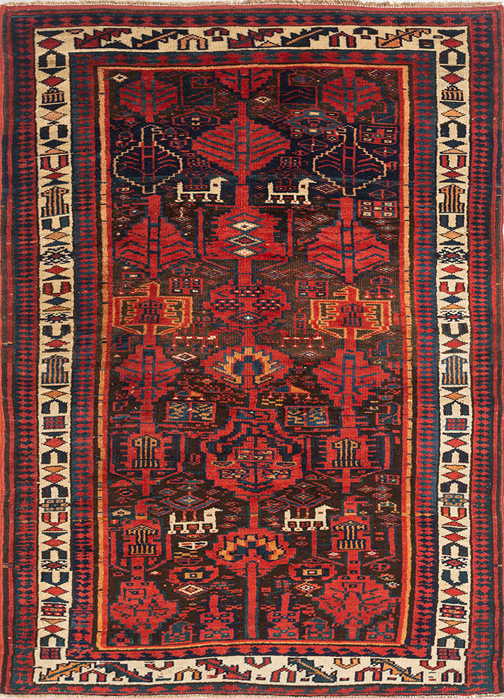 kiaan beige and brown wool hand knotted Rug - HeadShot
