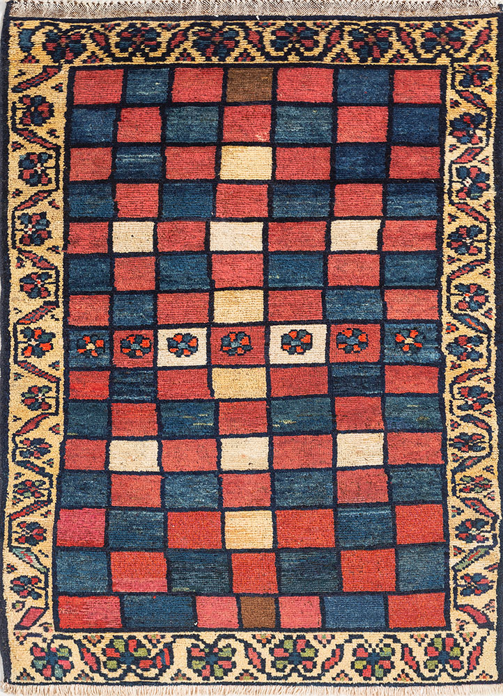 nuray pink and purple wool hand knotted Rug - HeadShot