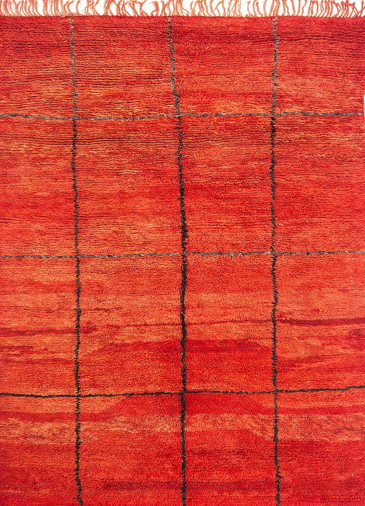 zuri pink and purple wool hand knotted Rug - HeadShot