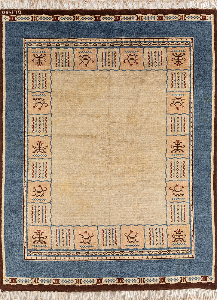 nuray green wool hand knotted Rug - HeadShot