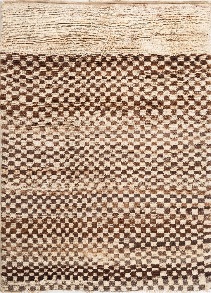 zuri ivory wool hand knotted Rug - HeadShot