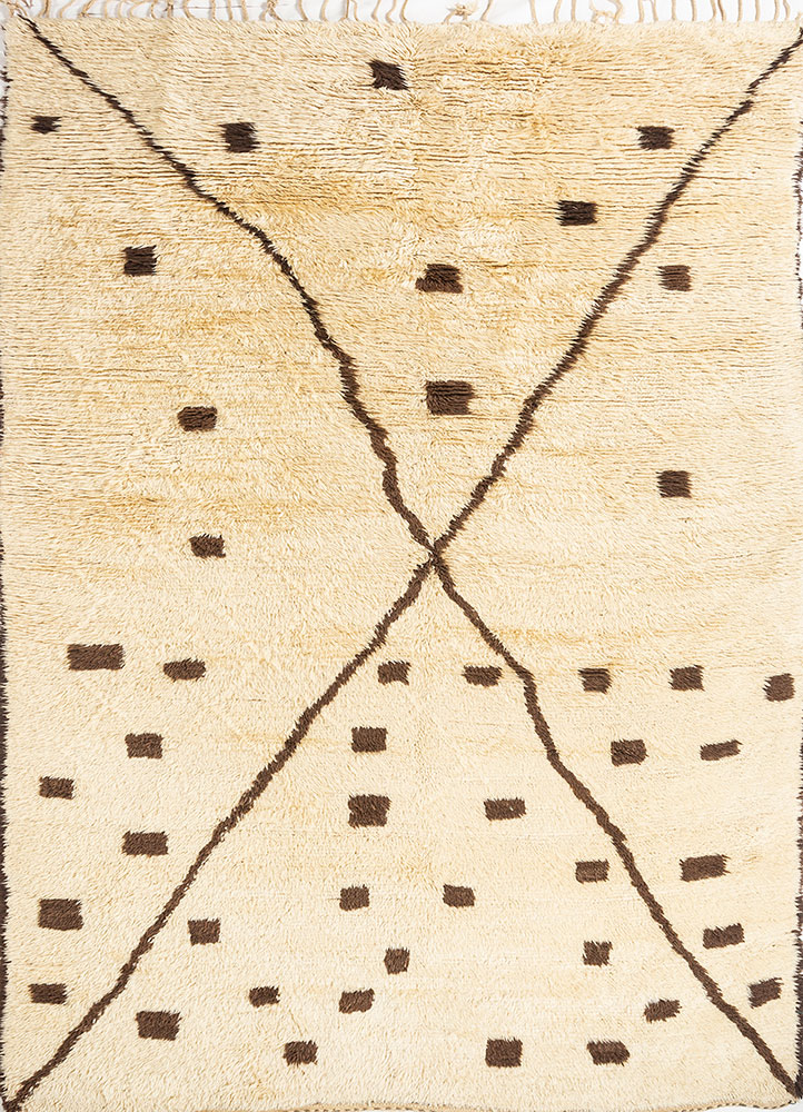 zuri ivory wool hand knotted Rug - HeadShot