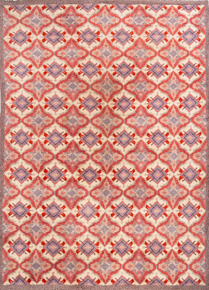 zuri ivory wool hand knotted Rug - HeadShot