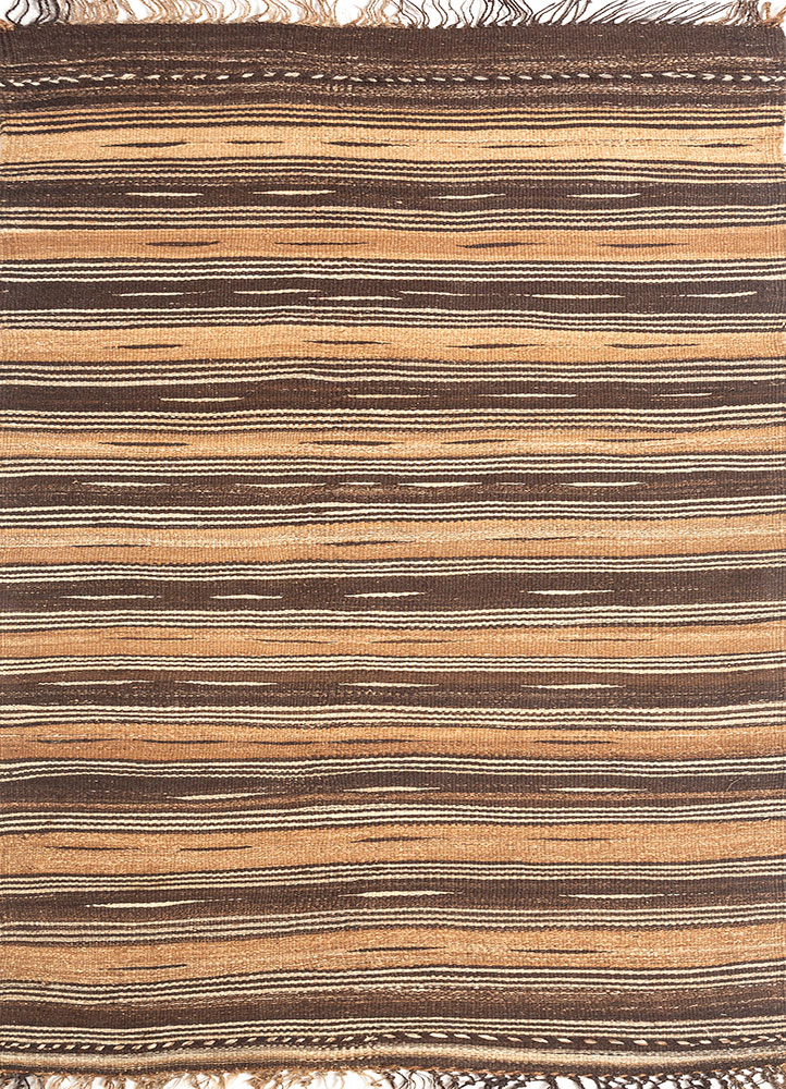 nayaab beige and brown jute and hemp flat weaves Rug - HeadShot