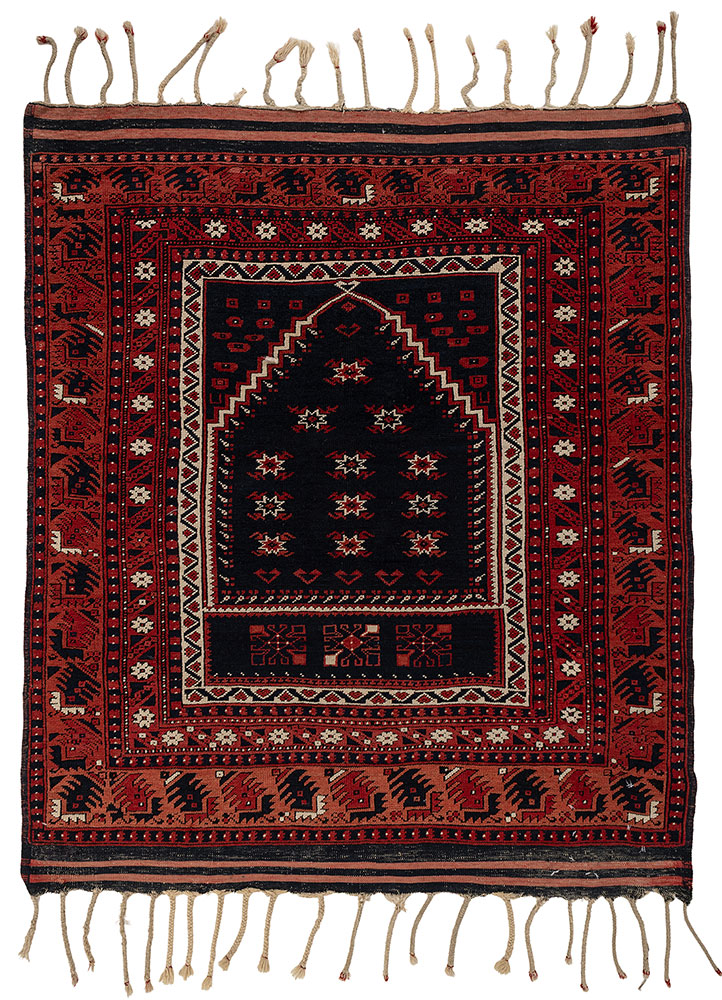 aalam red and orange wool flat weaves Rug - HeadShot