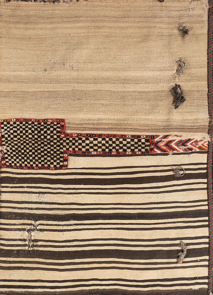 nayaab ivory wool flat weaves Rug - HeadShot
