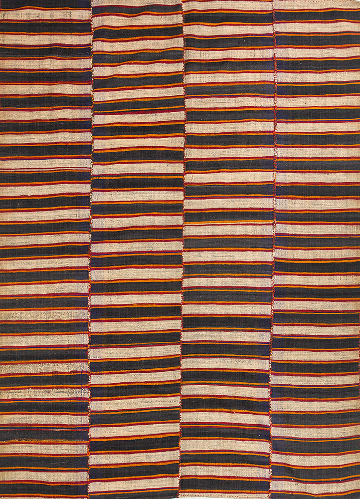 nayaab red and orange wool flat weaves Rug - HeadShot